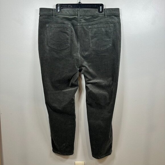 J. Jill Corduroy Straight Leg Pants Womens 2X Gray Stretch Career NWT - Picture 5 of 9